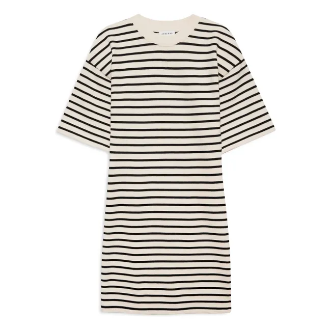 Mona Striped Dress | Black