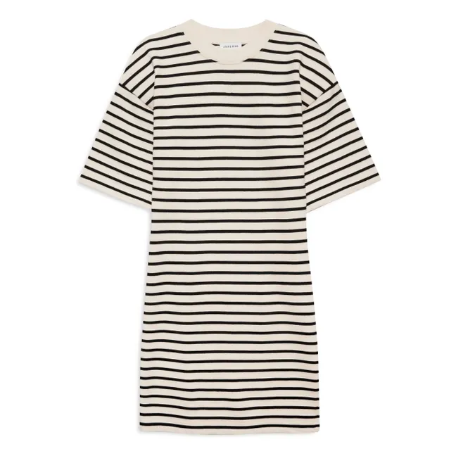 Robe Mona Rayée | Noir