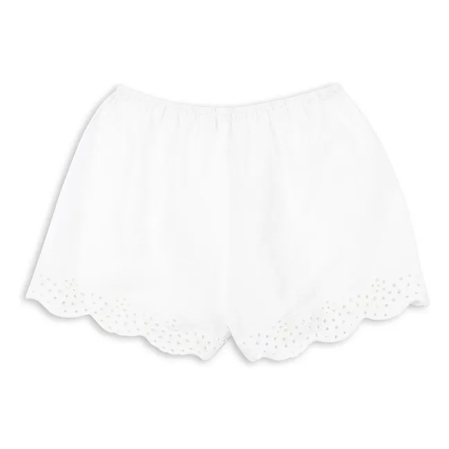 Short Fiori Coton Bio - RHW x KS | Blanc