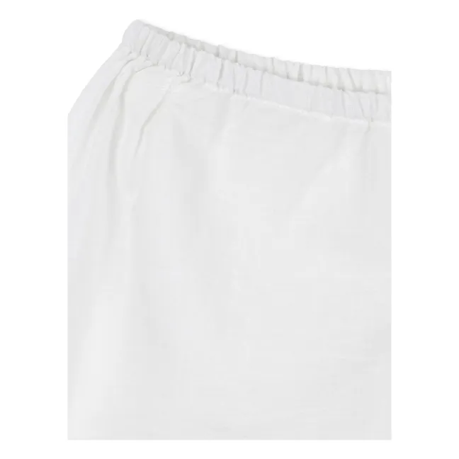 Short Fiori Coton Bio - RHW x KS | Blanc