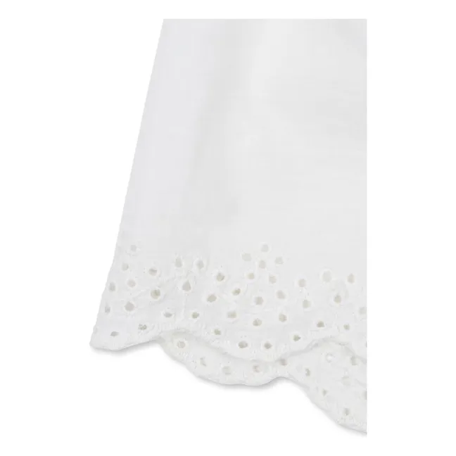 Short Fiori Coton Bio - RHW x KS | Blanc