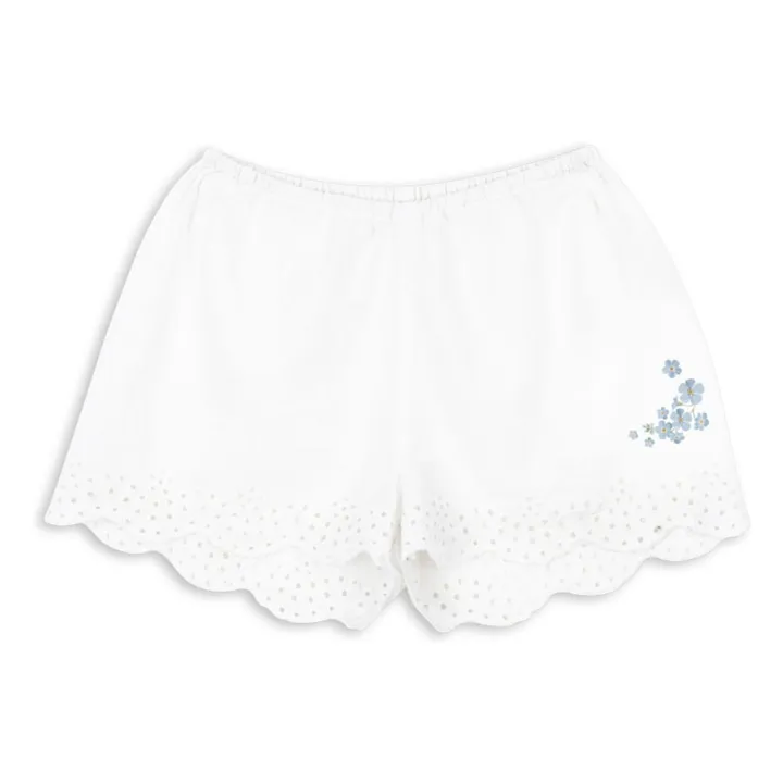 Short Fiori Coton Bio - RHW x KS | Blanc- Image produit n°0