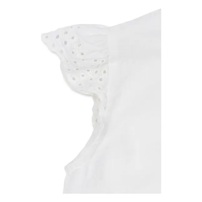 Top Fiori Coton Bio - RHW x KS | Blanc