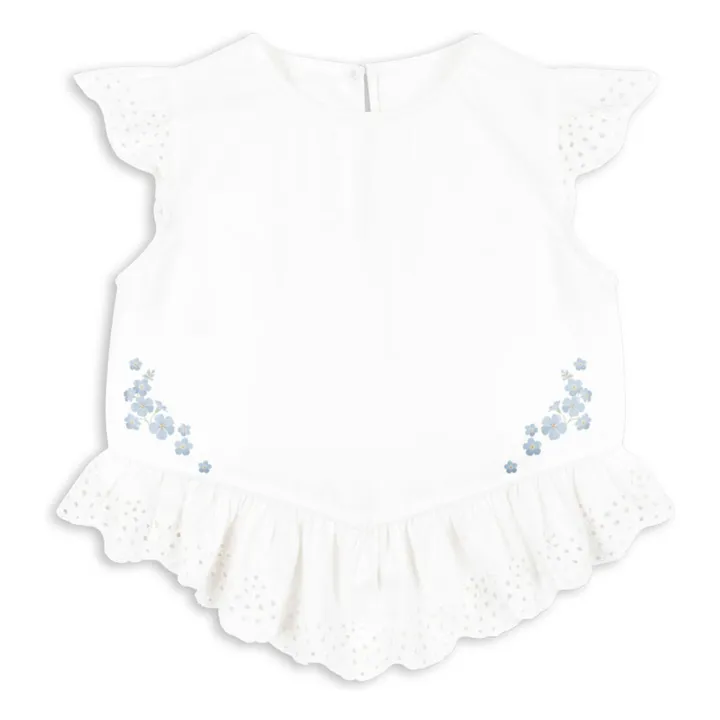 Top Fiori Coton Bio - RHW x KS | Blanc- Image produit n°0