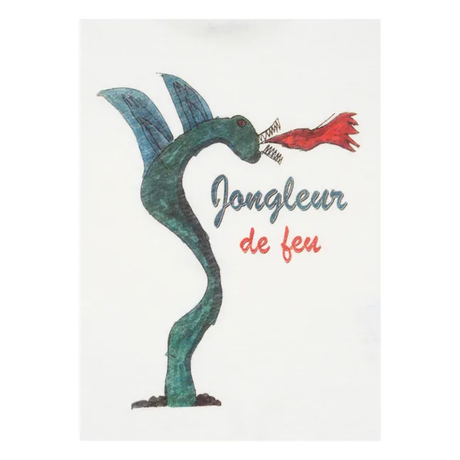 T-shirt Jongleur Coton Bio - RHW x KS | Blanc