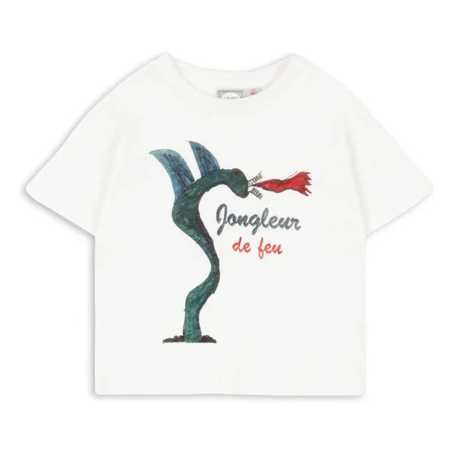 T-shirt Jongleur Coton Bio - RHW x KS | Blanc