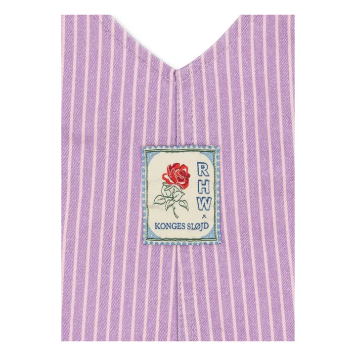 Salopette Lettre Coton Bio - RHW x KS | 	Lilas- Image produit n°9