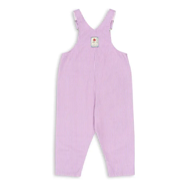 Salopette Lettre Coton Bio - RHW x KS | 	Lilas