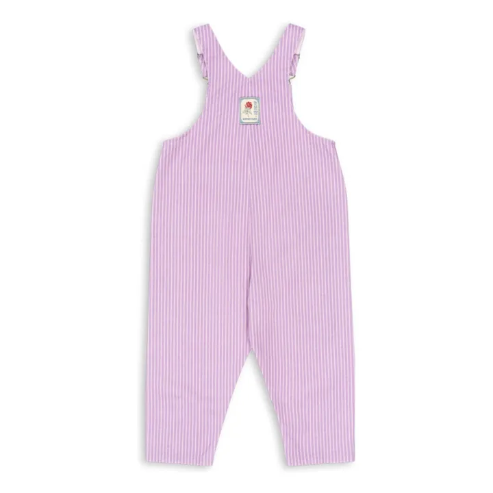 Salopette Lettre Coton Bio - RHW x KS | 	Lilas- Image produit n°3