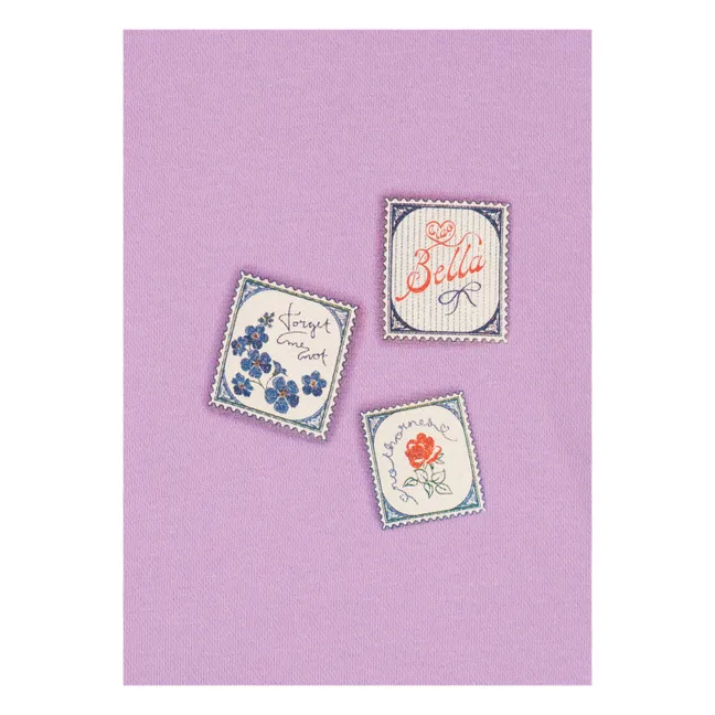 Sweat Lettre Coton Bio - RHW x KS | 	Lilas