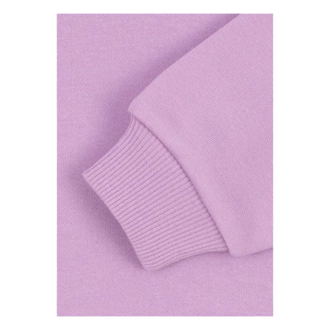Sweat Lettre Coton Bio - RHW x KS | 	Lilas