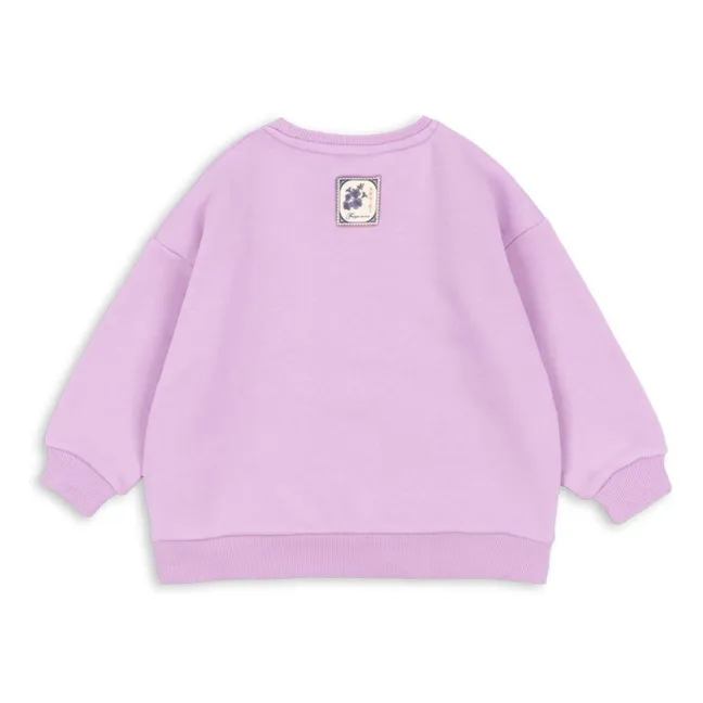 Sweat Lettre Coton Bio - RHW x KS | 	Lilas