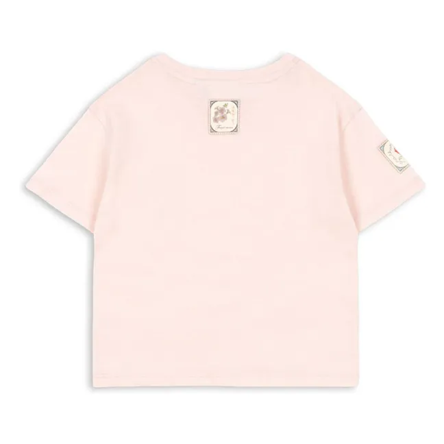 T-shirt Lettre Coton Bio - RHW x KS | Rose pâle