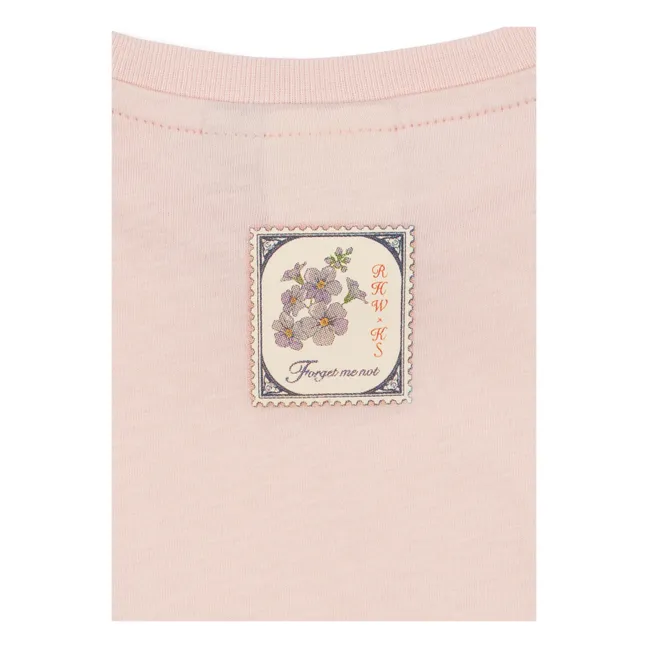 T-shirt Lettre Coton Bio - RHW x KS | Rose pâle