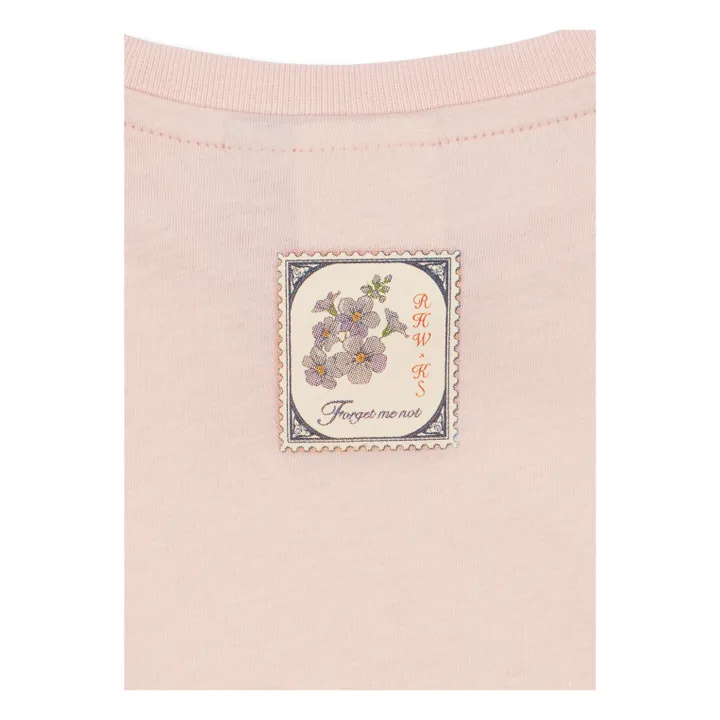 T-shirt Lettre Coton Bio - RHW x KS | Rose pâle- Image produit n°7