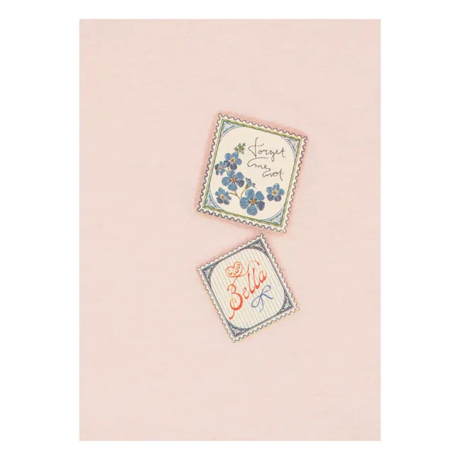 T-shirt Lettre Coton Bio - RHW x KS | Rose pâle