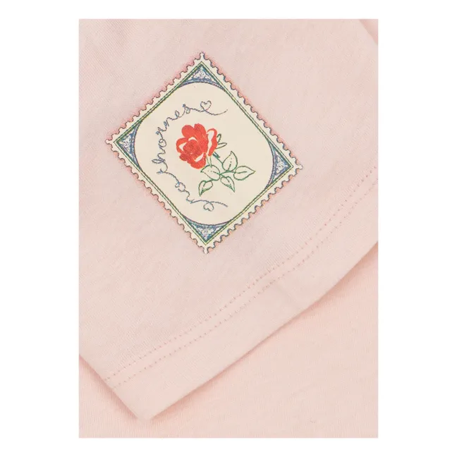 T-shirt Lettre Coton Bio - RHW x KS | Rose pâle