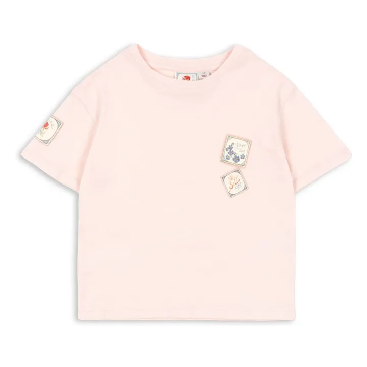 T-shirt Lettre Coton Bio - RHW x KS | Rose pâle- Image produit n°0