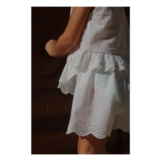 Short Fiori Coton Bio - RHW x KS | Blanc
