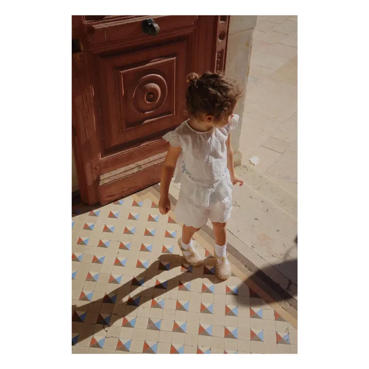 Short Fiori Coton Bio - RHW x KS | Blanc- Image produit n°2