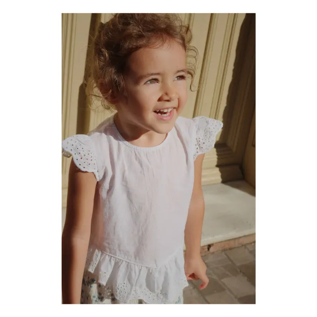 Top Fiori Coton Bio - RHW x KS | Blanc