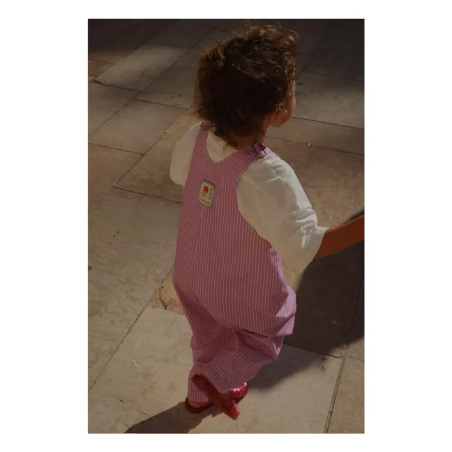 Organic Cotton Letter Dungarees - RHW x KS | Lilac