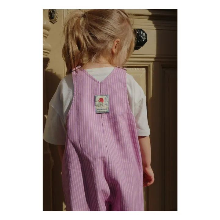 Salopette Lettre Coton Bio - RHW x KS | 	Lilas- Image produit n°2
