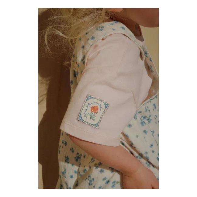 T-shirt Lettre Coton Bio - RHW x KS | Rose pâle