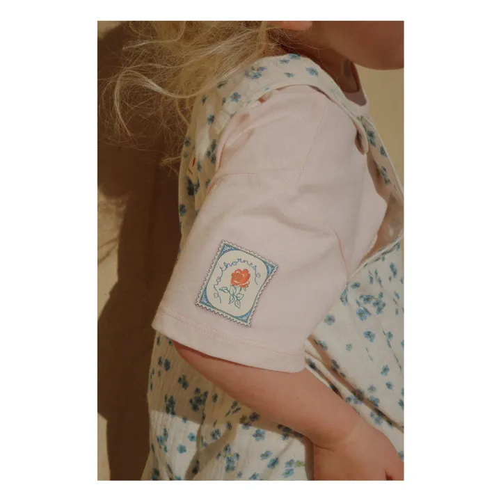 T-shirt Lettre Coton Bio - RHW x KS | Rose pâle- Image produit n°5