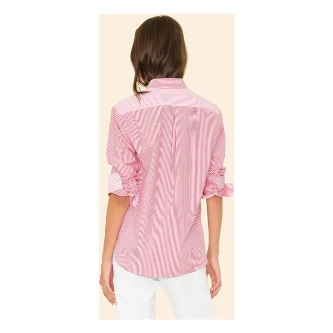 Chemise Violette Rayée | Rose