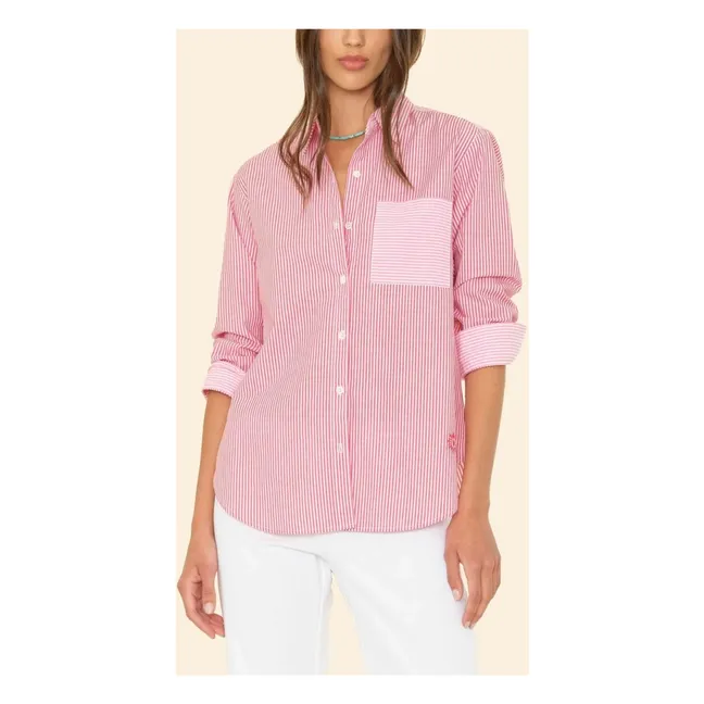 Chemise Violette Rayée | Rose