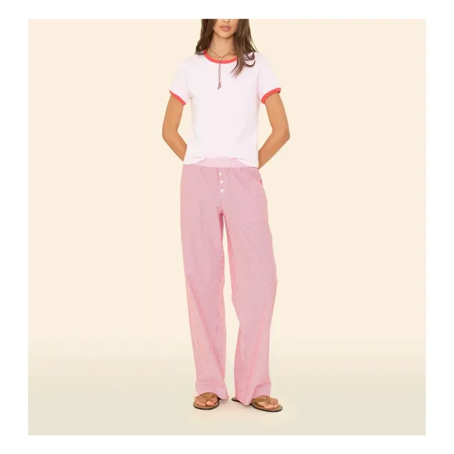 Pantalon Maxime Rayé x Léa Meylan | Rose