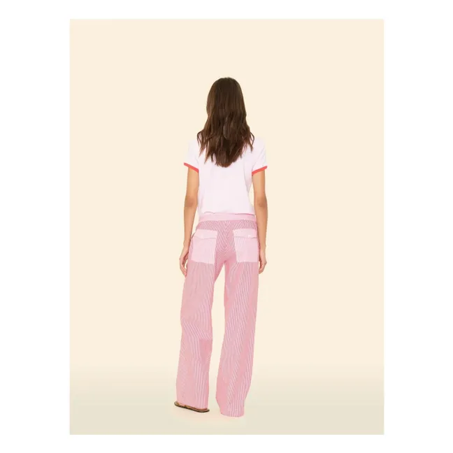 Pantalon Maxime Rayé | Rose