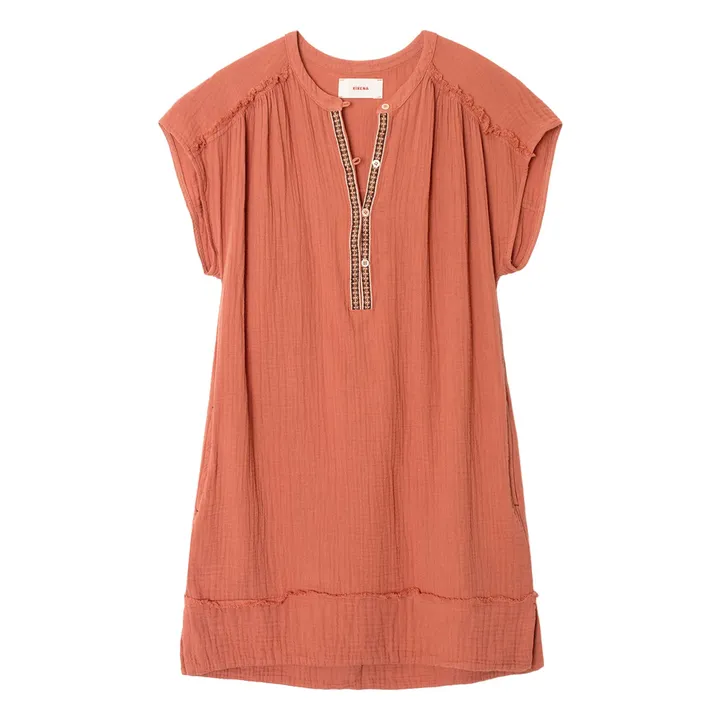 Robe Talula Gaze de Coton x Léa Meylan | Vieux Rose- Image produit n°0