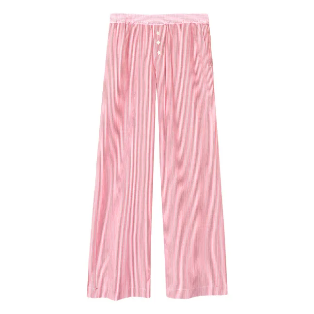 Pantalon Maxime Rayé x Léa Meylan | Rose