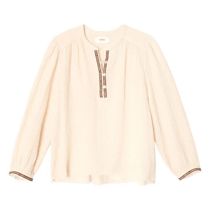 Blouse Colette Gaze de Coton x Léa Meylan | Ecru- Image produit n°0