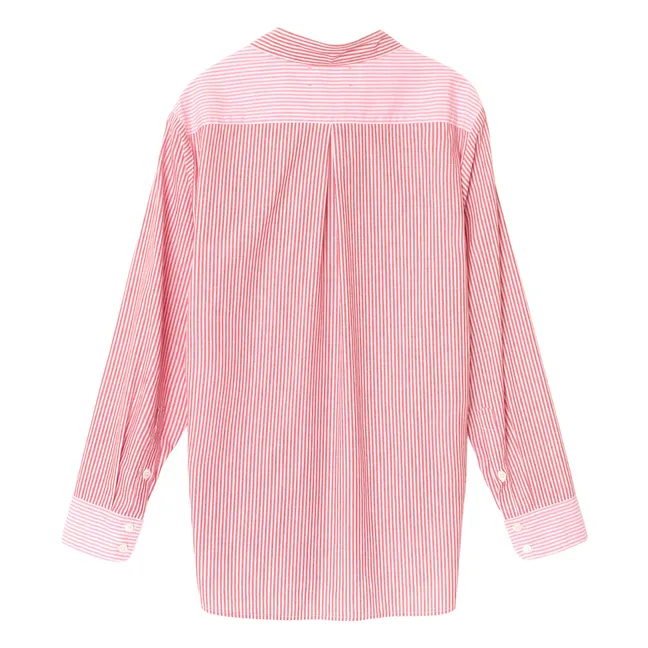 Chemise Violette Rayée | Rose
