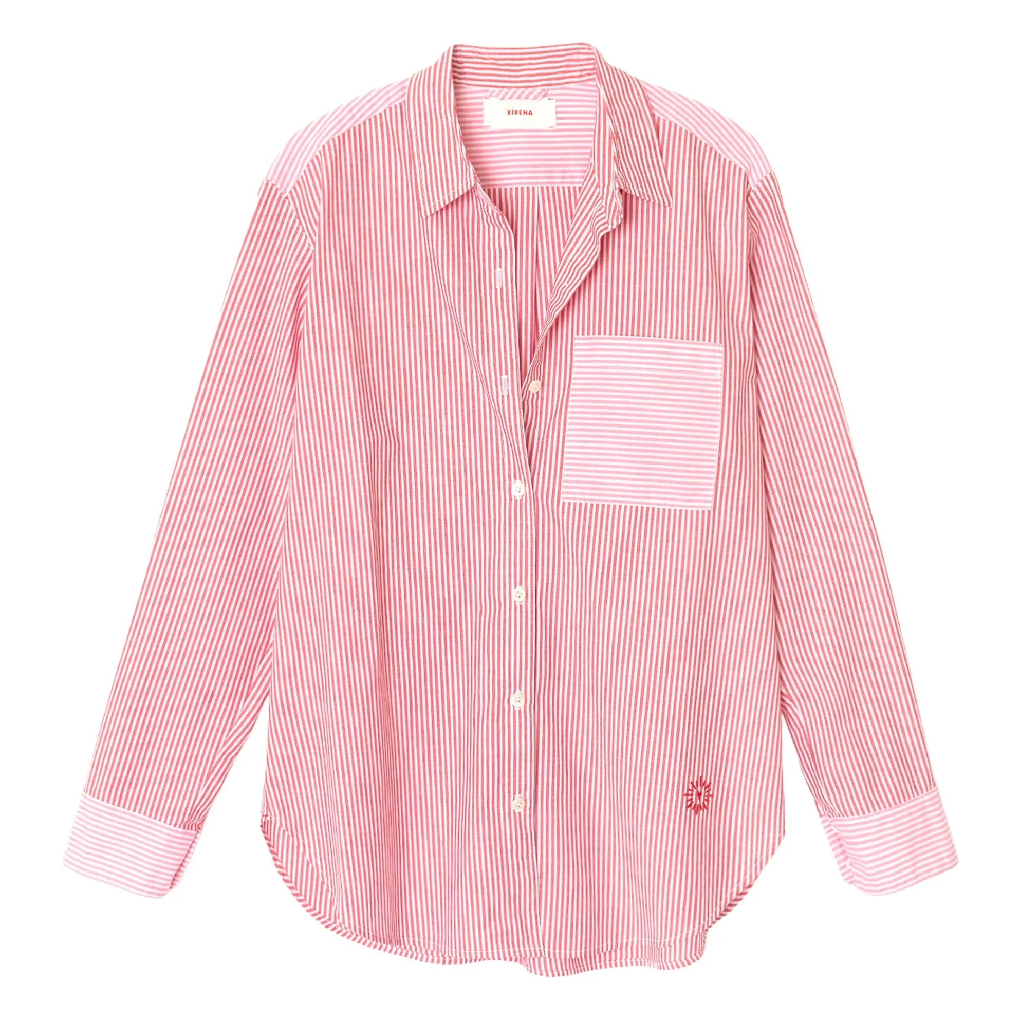 Xirena Pink Striped Purple Shirt X Léa Meylan