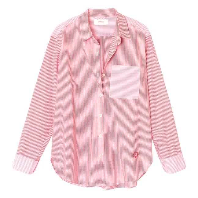 Chemise Violette Rayée | Rose