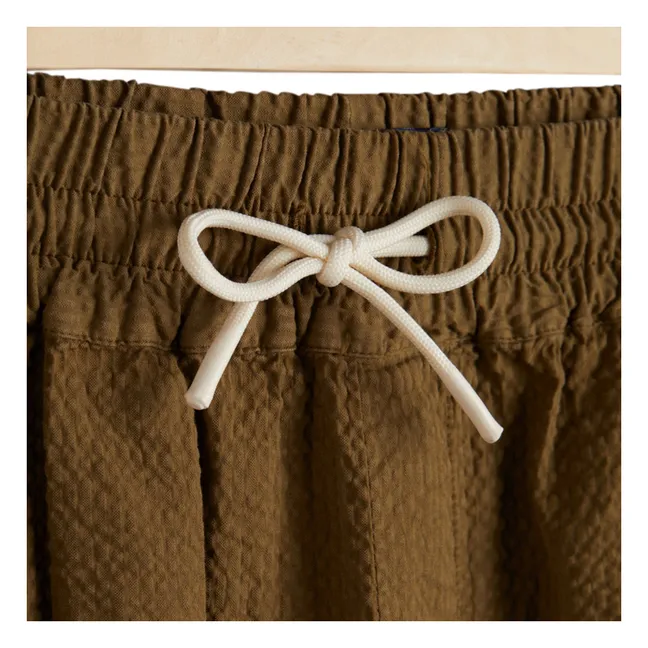 Texturierte Shorts Atlantico | Olive