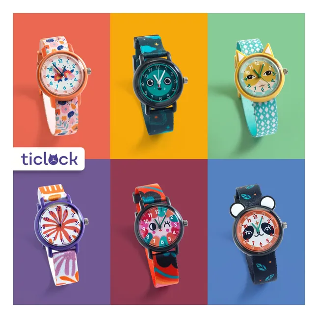 TICLOCK - Reloj Panda | Negro