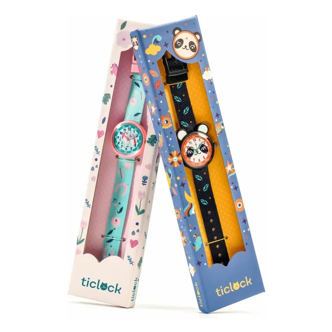 TICLOCK - Reloj Panda | Negro