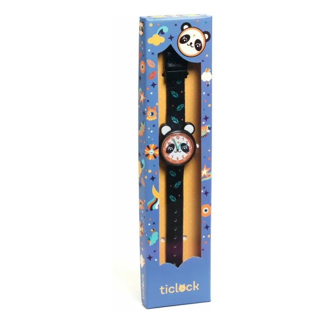 TICLOCK - Reloj Panda | Negro