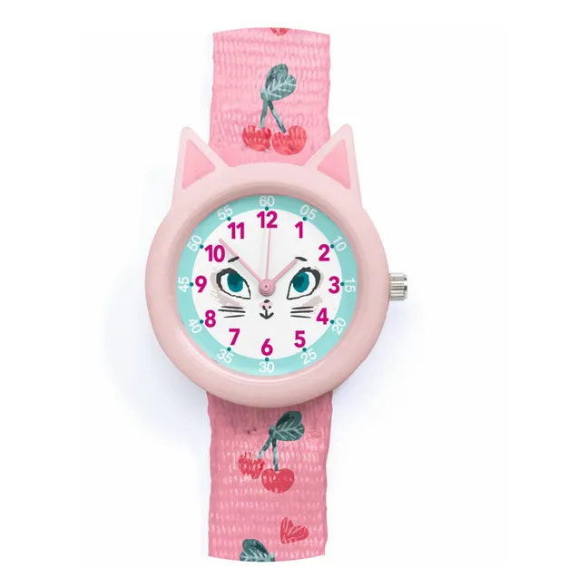 TICLOCK - Montre Chat | Rose