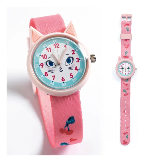 TICLOCK - Montre Chat | Rose