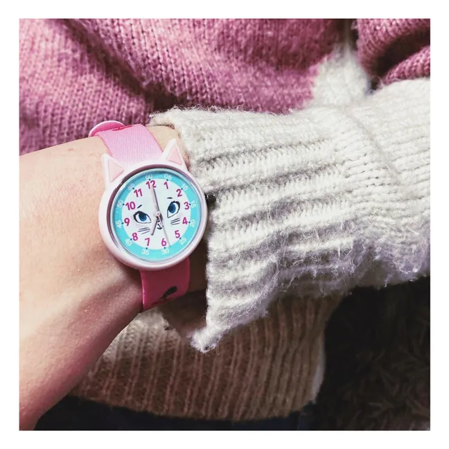 TICLOCK - Reloj para gatos | Rosa