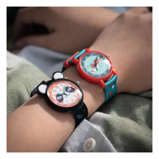 TICLOCK - Reloj de superhéroe | Azul Pato