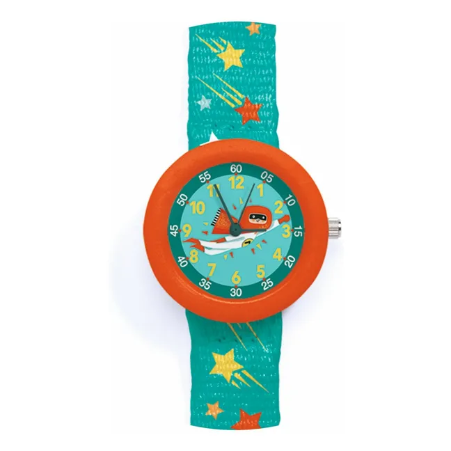 TICLOCK - Montre Super-héros | Bleu canard