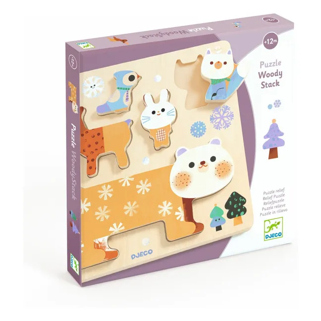 WoodyStack-Puzzle - 5 Teile