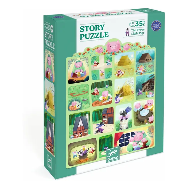 The Three Little Pigs story puzzle - 35 pieces